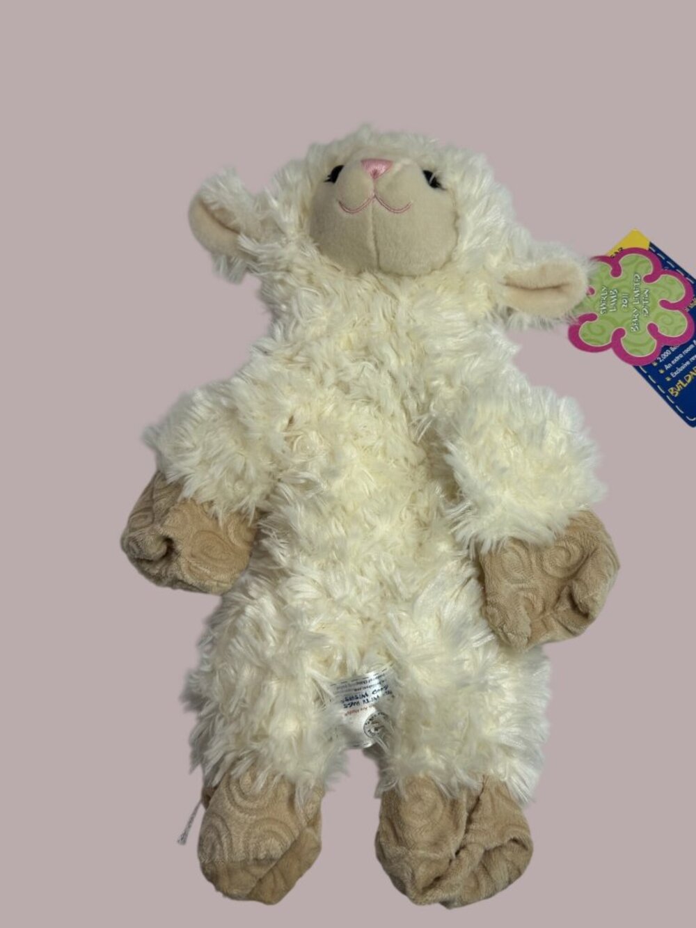 Swirly Lamb Plush Build-A-Bear 2011 Beary Limited Edition 16" White & Beige Soft